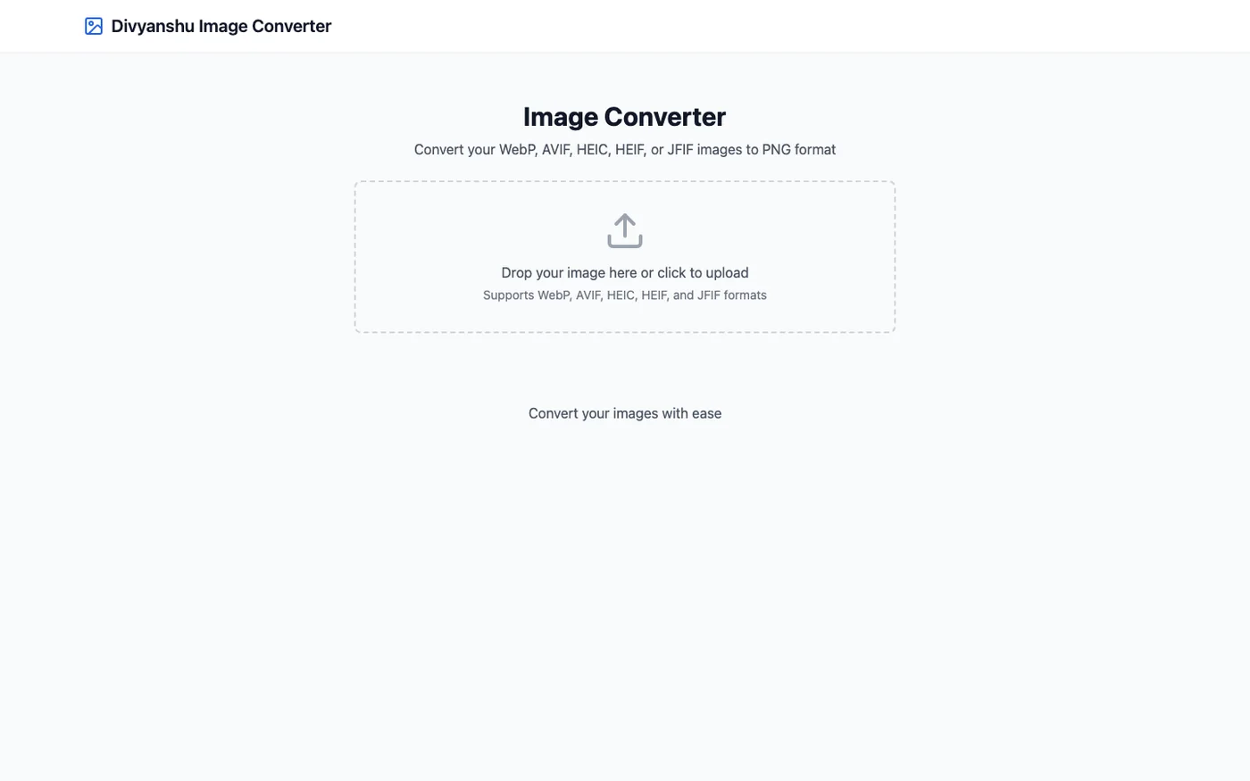Image converter drop zone