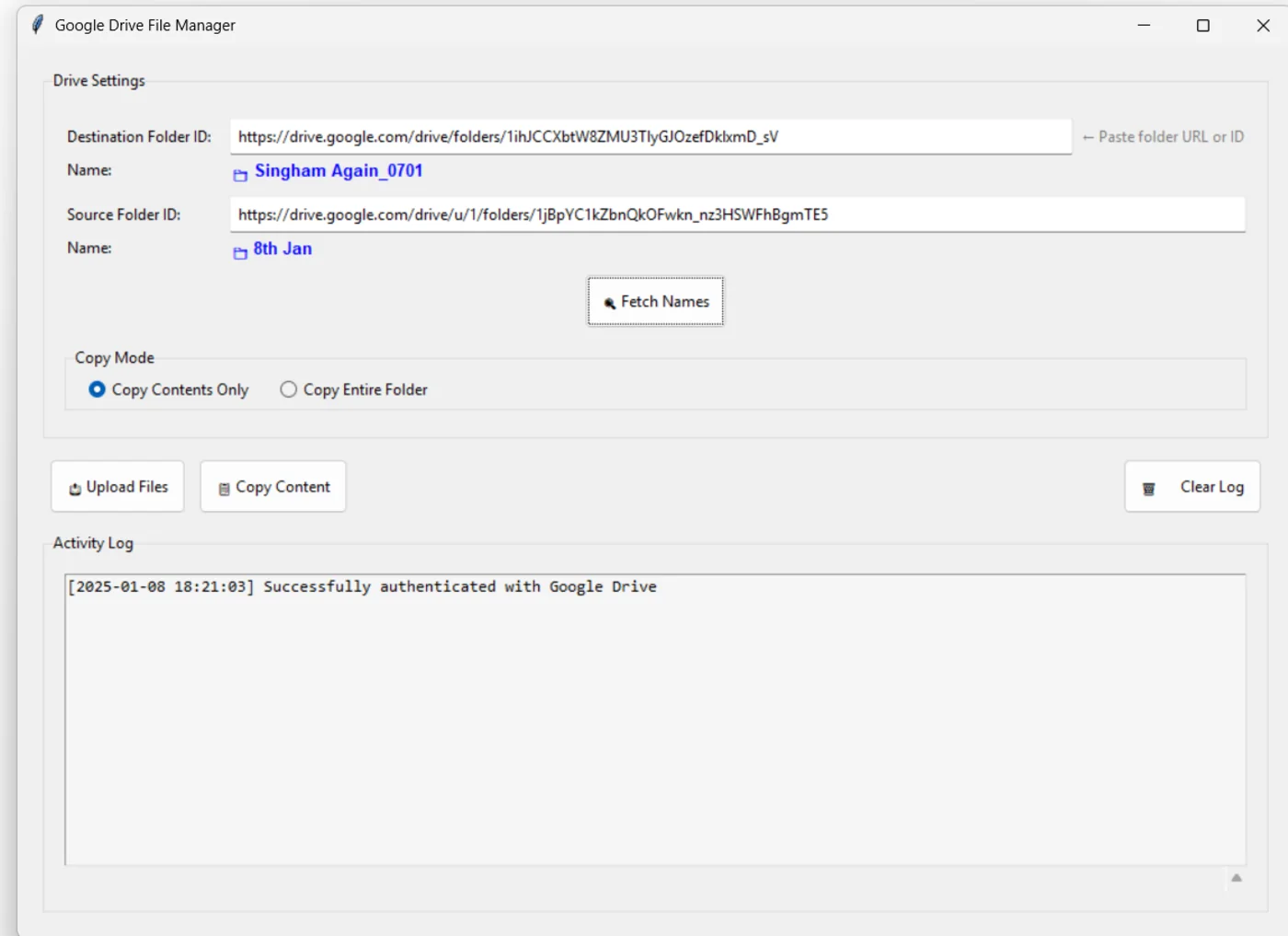 Original Python desktop version of the Drive file manager